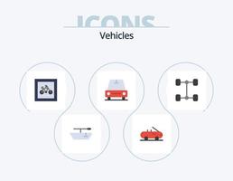 pack d'icônes plates de véhicules 5 conception d'icônes. . auto. Véhicules vecteur