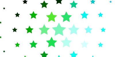 modèle vectoriel bleu clair et vert avec des étoiles au néon