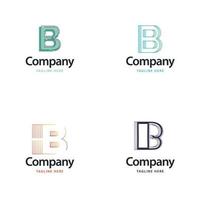 lettre b grand logo pack design création de logos modernes créatifs pour votre entreprise vecteur