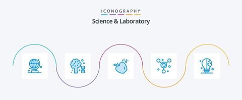 pack d'icônes bleu science 5 comprenant. la science. nourriture. idée. la science vecteur