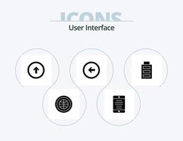 pack d'icônes de glyphe d'interface utilisateur 5 conception d'icônes. interface utilisateur. bouton. utilisateur. La Flèche. interface utilisateur vecteur