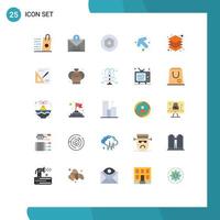 interface mobile ensemble de 25 pictogrammes de la couche serveur envoyé des éléments de conception vectoriels modifiables de la flèche gauche vecteur