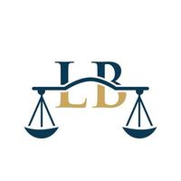 lettre lb création de logo de cabinet d'avocats pour avocat, justice, avocat, juridique, service d'avocat, cabinet d'avocats, échelle, cabinet d'avocats, avocat d'entreprise vecteur