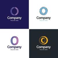 lettre o grand logo pack design création de logos modernes créatifs pour votre entreprise vecteur