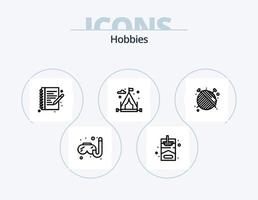 pack d'icônes de ligne de passe-temps 5 conception d'icônes. . loisirs. loisirs. fumée. loisirs vecteur