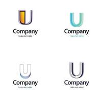 lettre u grand logo pack design création de logos modernes créatifs pour votre entreprise vecteur