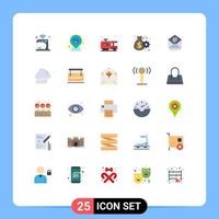 25 icônes créatives signes et symboles modernes des éléments de conception vectoriels éditables de sapeur-pompier d'entreprise vecteur