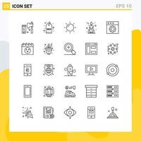 concept de 25 lignes pour les sites Web mobiles et les préférences des applications tag d'application bougie chinoise éléments de conception vectoriels modifiables vecteur