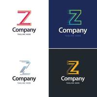 lettre z grand logo pack design création de logos modernes créatifs pour votre entreprise vecteur