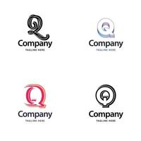 lettre q grand logo pack design création de logos modernes créatifs pour votre entreprise vecteur