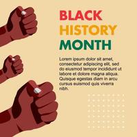 le mois de l'histoire noire vecteur