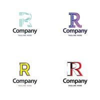 lettre r grand logo pack design création de logos modernes créatifs pour votre entreprise vecteur