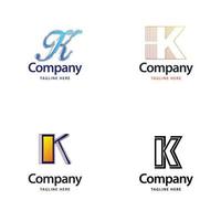 lettre k grand logo pack design création de logos modernes créatifs pour votre entreprise vecteur