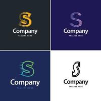 lettre s grand logo pack design création de logos modernes créatifs pour votre entreprise vecteur