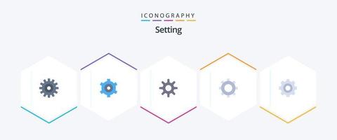 réglage 25 pack d'icônes plates comprenant. équipement. paramètre. général. paramètre vecteur