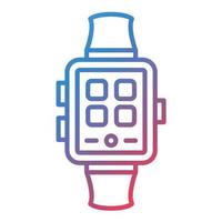 icône de dégradé de ligne smartwatch vecteur