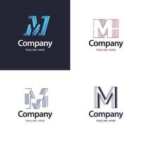 lettre m grand logo pack design création de logos modernes créatifs pour votre entreprise vecteur