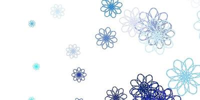 disposition naturelle de vecteur bleu clair avec des fleurs.