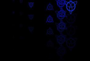 fond de vecteur bleu foncé avec des symboles occultes.