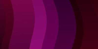modèle vectoriel violet foncé, rose avec des lignes courbes.