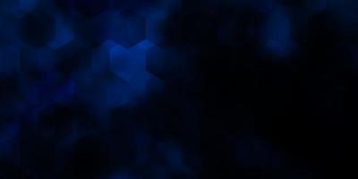 toile de fond de vecteur bleu foncé avec des hexagones.