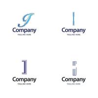 lettre i grand logo pack design création de logos modernes créatifs pour votre entreprise vecteur