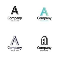 lettre un grand logo pack design création de logos modernes créatifs pour votre entreprise vecteur