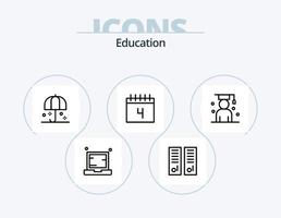 pack d'icônes de ligne d'éducation 5 conception d'icônes. pluie. Assurance. en plein air. système. planète vecteur