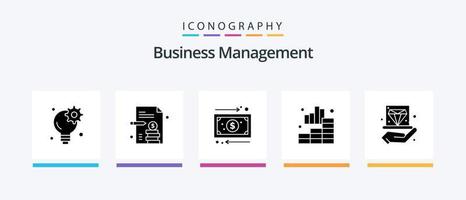 pack d'icônes glyphe 5 de gestion d'entreprise, y compris la main. Entreprise. en espèces. graphique. Entreprise. conception d'icônes créatives vecteur