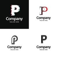 lettre p grand logo pack design création de logos modernes créatifs pour votre entreprise vecteur