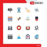 16 icônes créatives signes et symboles modernes de mail squeeze smartphone bluetooth noir pack modifiable d'éléments de conception de vecteur créatif