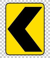 panneau d'avertissement de trafic jaune vecteur