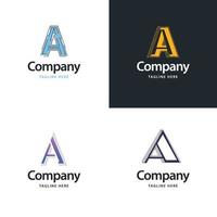 lettre un grand logo pack design création de logos modernes créatifs pour votre entreprise vecteur