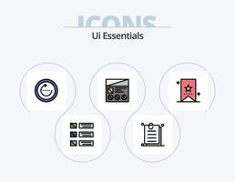 pack d'icônes remplies de ligne ui essentials 5 conception d'icônes. photo. Galerie. référencement. droite. interface vecteur