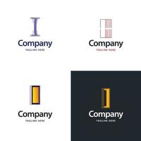 lettre i grand logo pack design création de logos modernes créatifs pour votre entreprise vecteur