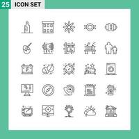 ensemble de 25 symboles d'icônes d'interface utilisateur modernes signes pour pâques sport fleur haltère logo éléments de conception vectoriels modifiables vecteur