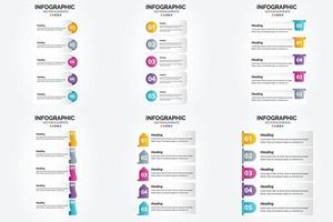 ensemble de conception plate d'infographie d'illustration vectorielle pour la brochure publicitaire et le magazine vecteur