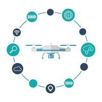 conception de vecteur de drone isolé