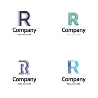 lettre r grand logo pack design création de logos modernes créatifs pour votre entreprise vecteur