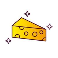 icône de style détaillé délicieux fromage nourriture saine vecteur