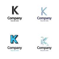 lettre k grand logo pack design création de logos modernes créatifs pour votre entreprise vecteur