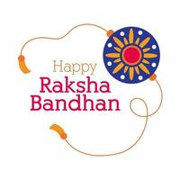 joyeux raksha bandhan fleur accessoire de bracelet style plat vecteur