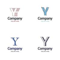 lettre y grand logo pack design création de logos modernes créatifs pour votre entreprise vecteur