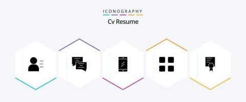 cv reprendre le pack d'icônes de 25 glyphes, y compris les mathématiques. calculatrice . calc. étudier vecteur