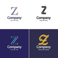 lettre z grand logo pack design création de logos modernes créatifs pour votre entreprise vecteur