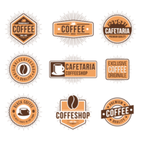 Badge de café vecteur