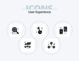 pack d'icônes de glyphe d'expérience utilisateur 5 conception d'icônes. utilisateur. de l'expérience. recherche. discuter. interface vecteur