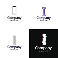 lettre i grand logo pack design création de logos modernes créatifs pour votre entreprise vecteur