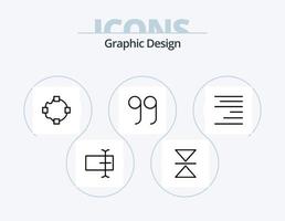 pack d'icônes de ligne de conception 5 conception d'icônes. . . texte. frapper. Police de caractère vecteur