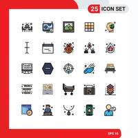 pack d'icônes vectorielles stock de 25 signes et symboles de ligne pour la pensée d'entrée photo éléments de conception vectoriels modifiables de base vert vecteur